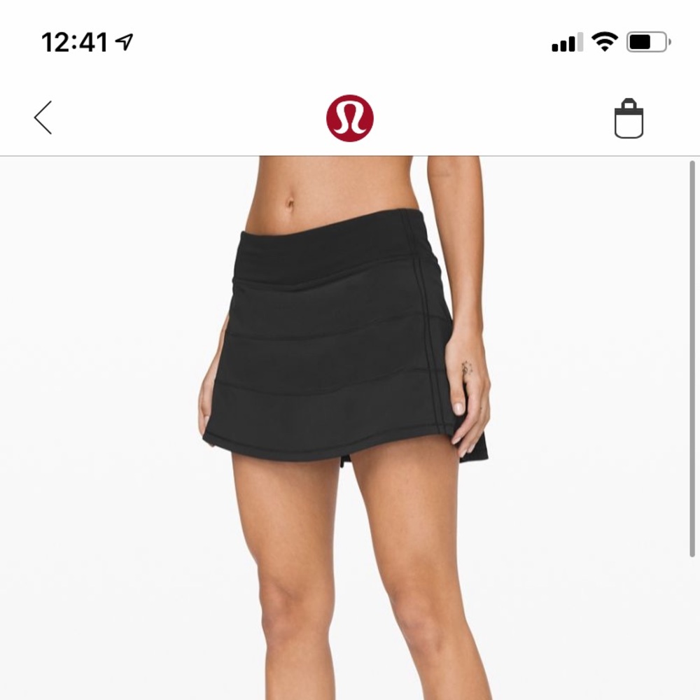 Lululemon Pace Rival Skirt Black Tall